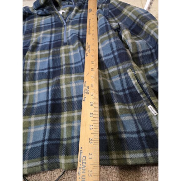 O'Neill Hoodie Mens Fleece Pullover Sweater Size L Plaid Long Sleeve 1/4 Zip - Picture 10 of 14